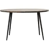 House Doctor Club ronde eettafel zwart hout ijzer