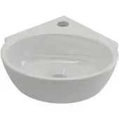 Plieger Corner hoekfontein - 1 kraangat - zonder overloop - glanzend wit - 29.5x31.5x9.5cm - keramiek