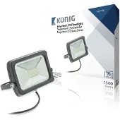 König LED Floodlight zonder Driver 20 W 1500 lm Zwart