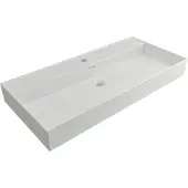 Plieger Wastafel Kansas Wit 1 Kraangat 100x45x12 cm