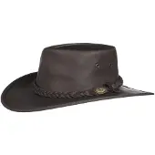 Barmah Squashy Outback Leather Hat by BARMAH
