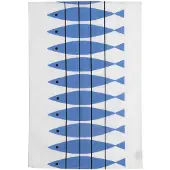 Almedahls Sill theedoek wit-blauw