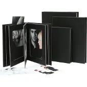 Deknudt Passepartout album zwart met kaft in leder 10x15 A66DA2