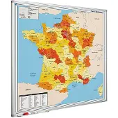 Smit Visual Whiteboard landkaart - Frankrijk postcodes
