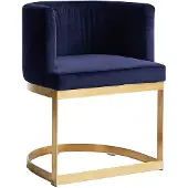 Nordal Eetkamerstoel blauw velvet