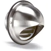 Gavo Bolrooster RVS rond aansluitdiameter 125mm buitenmaat 190 mm