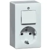 Honeywell Peha Peha wandschakelaar en wandcontactdoos combinatie 2-polig universeel wit - 00275621