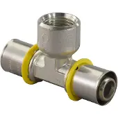 Uponor T-Stuk gas Ø20x1/2"x20mm binnendraad - messing - 1030564