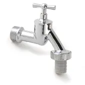 Bonfix Tapkraan verchroomd + kruk + wartel 1/2