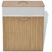 vidaXL Wasmand rechthoekig bamboe natuurlijk