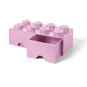LEGO Opbergsteen met 8 noppen en 2 lades - lichtpaars