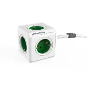 Allocacoc PowerCube Extended Green 1,5m cable