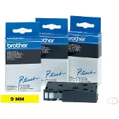 Brother TC-691 tape zwart op geel 9mm x 7,7m (origineel)