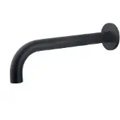 Wiesbaden Caral baduitloop rond 25 cm 1/2'' mat zwart