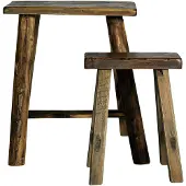 Nordal Rough krukken hout - set van 2 stuks
