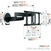 Vogel's Muurbeugel OLED NEXT 7356
