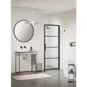 Sealskin Soho 1-delige deur rechter versie 80x210cm zwart-helder glas