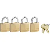 Master Lock MasterLock Hangslot 20 mm massief koper - 4 stuks (beugellengte 11 mm)