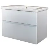 Best design Badkamermeubel quick-greeploos 65x56x44 cm onderkast + wastafel wit
