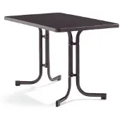 Sieger Brafab - mecalit tuintafel 115x70 4-poots - grijs