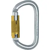 Singing Rock Oval Steel stalen karabiner voor intensief gebruik triact lock