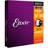 Elixir 16077 NANOWEB Phosphor Bronze Medium Light 12-56
