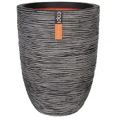 Capi Europe Vaas elegant laag Rib NL Ø36 H47 antraciet