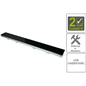 Boss & Wessing Bws glasrooster tbv rvs douchegoot 50x7 cm zwart