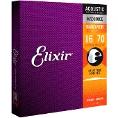 Elixir 11308 NANOWEB Baritone 8-String Acoustic Strings 16-70