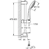 CASA39 Grohe Euphoria Saliscendi douche met douchekop, modelnummer 2726600E