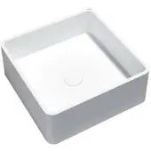 Best design Waskom just solid surface opbouw 42 cm glans wit