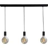 Masterlight Zwarte pendel hanglamp Concepto 3-lichts