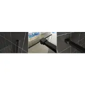 Wiesbaden Slim profielset met stabilisatiestang 120 cm mat zwart
