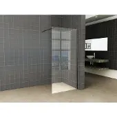 Mueller Slimline inloopdouche 105cm helder anti-kalk inclusief zwart profiel & stang