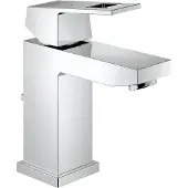 GROHE Eurocube waterbesparende wastafelkraan met waste en 28mm ES cartouche chroom 2339000E