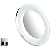 Emco scheerspiegel met LED verlichting 26,5cm met accu factor 3 chroom