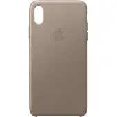 Apple iPhone Xs Max Leather Back Cover Taupe