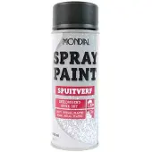 Mondial Spuitverf Mat Zwart RAL9005 400ml