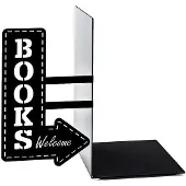 Adlibris boekensteun Bookstore zwart