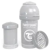 Twistshake Babyfles Antikoliek 180 Ml - Pastel Grijs