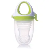 Kidsme Food Feeder Plus fruitspeen & sabbelzakje voor baby - Groen