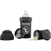 Twistshake Twist Shake Babyfles Anti-koliek 180 Ml In Zwart | Maat: 125ml-250ml