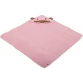 Pippi badcape 83 x 83 cm roze