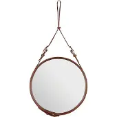 Gubi Adnet Circular Wandspiegel Tan Leather | Ø45 cm