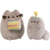 Gund Pusheen en Stormy Verjaardagsset Pluche Verzamelbaar Knuffeldier
