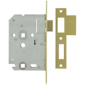 Nemef 1264 Toilet/badkamerdeurslot | DM50mm | WC63mm | krukgat 8mm | voorplaat messing 20x174mm afgerond | messing dag- en nachtschoot | DR 1+3/2+4 - 9126405531