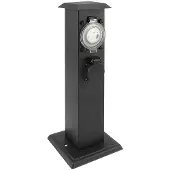 Exin Tuinpaal met timer en 3 randaarde stopcontacten IP44