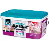 Bison Wand&Klaar Behanglijm Vinyl/Papier Emmer 2,5 kg, kant en klaar, eenvoudig aanbrengen, corrigeerbaar, goede hechting, voor alle soorten behang met een vliesrug