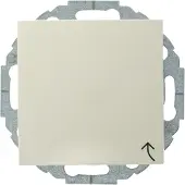 Berker S.1 Enkel Geaard Stopcontact met Afdekplaat Cr?me