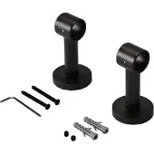 Overig Plafondsteunen Voor Gordijnroede - Metaal - Antraciet - Diam. 20mm - 2 Stuks